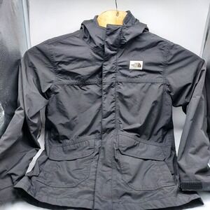 The North Face Boys Gray Softshell Rain Jacket Hooded Size Large 14/16